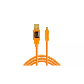 Tether Tools CU8015-ORG – 4,6 m – USB A – Mini-USB B – USB 2.0 – oranssi