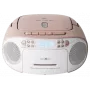 Kannettava boombox Reflexion RCR2260DAB — valkoinen/pinkki, DAB+ digitaaliradio, paristo- ja verkkovirta