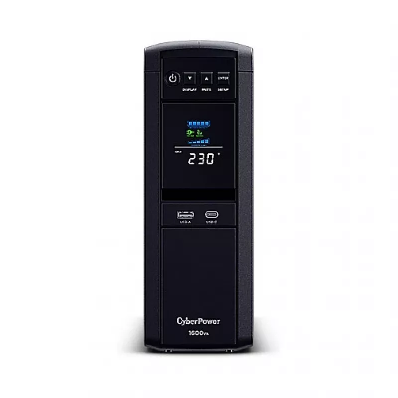 CyberPower CP1600EIPFCLCD keskeytymätön virransyöttö (UPS) Line-Interactive 1,6 kVA 1000 W 6 AC-lähtöä