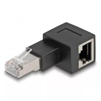 Delock - verkkoadapteri - RJ-45 (uros) oikealle kulmaan RJ-45 (naaras) - CAT 6a