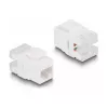 DeLOCK Keystone LSA -sarja RJ45 RJ11 Cat.6 musta klipsikiinnike