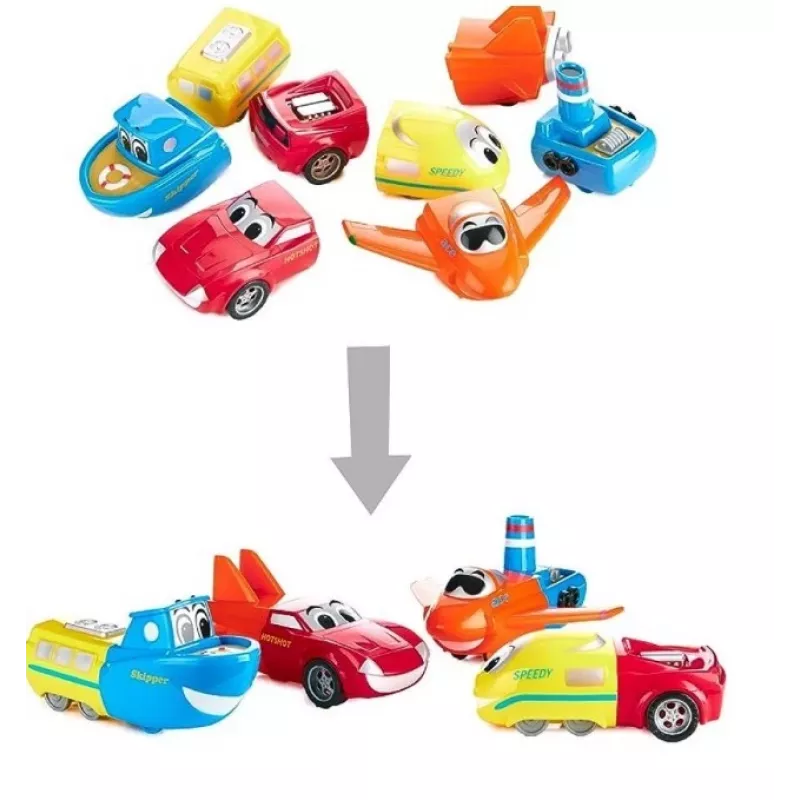 Ajoneuvosetti Popular Playthings Mix or Match Junior 1 monivärinen