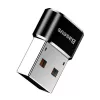 Baseus USB-uros - Type-C-naaras -sovitin muunnin musta