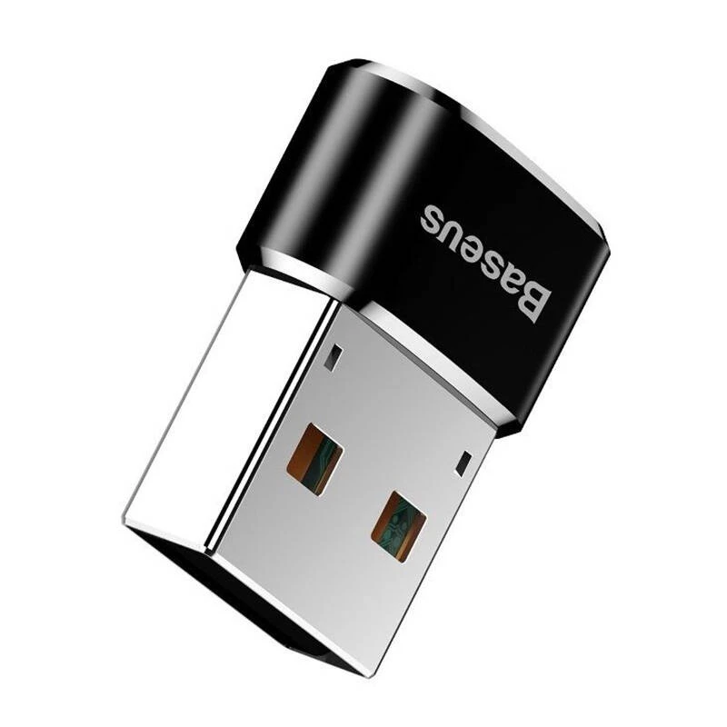 Baseus USB-uros - Type-C-naaras -sovitin muunnin musta
