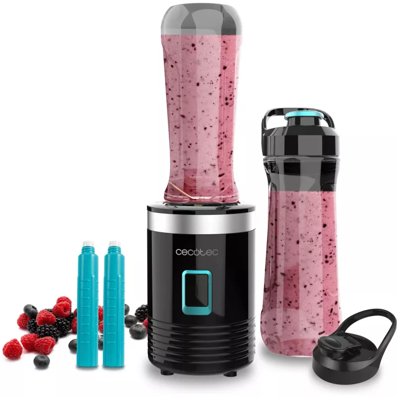 Cecotec Power Titanium 350 EasyGo tehosekoitin, 350 W, 2 x 600 ml mukia, musta