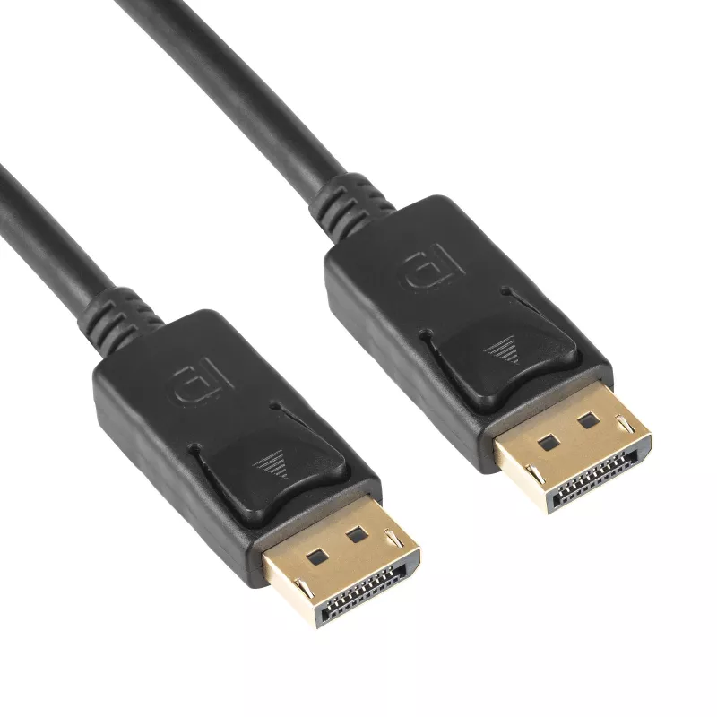 Akyga AK-AV-10 DisplayPort-kaapeli, uros/uros, kullatut liittimet, 1,8 m, musta