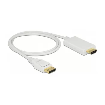 Videokaapelisovitin DeLOCK 83817 1 m DisplayPort HDMI valkoinen