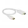Videokaapelisovitin DeLOCK 83817 1 m DisplayPort HDMI valkoinen