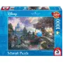 Schmidt Spiele 59472 Thomas Kinkade: Disney Tuhkimo palapeli, 1000 palaa, 69,3 x 49,3 cm, piirretyt
