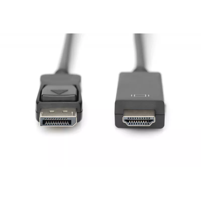 Adapterikaapeli DisplayPort 1.2 lukituksella 4K 60Hz UHD Type DP/HDMI A M/M musta 2 m