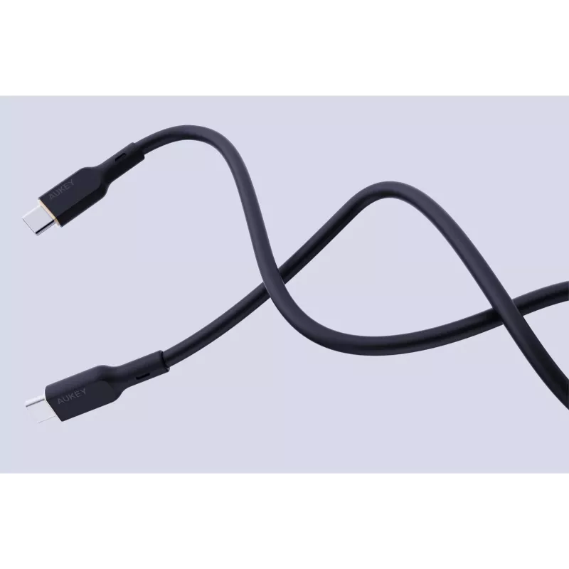 AUKEY CB-SCC241 USB-C Power Delivery PD 240W 5A 20V 1m nylon musta - D