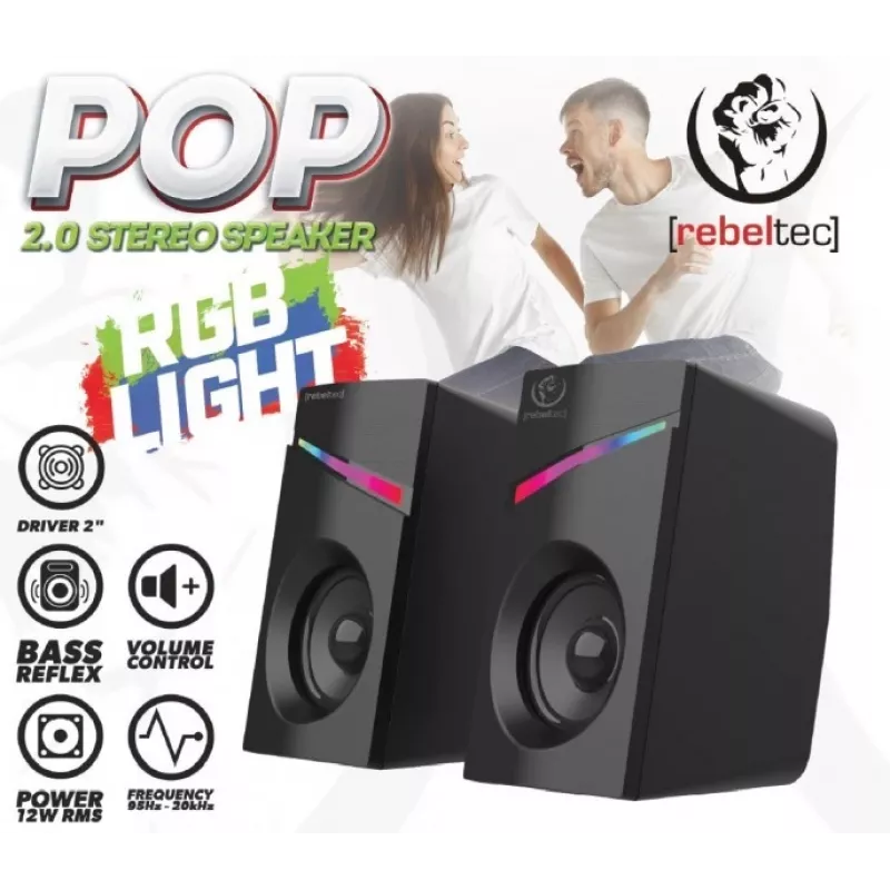 Stereo 2.0 -kaiutin POP, RBLGLO00047, 20W
