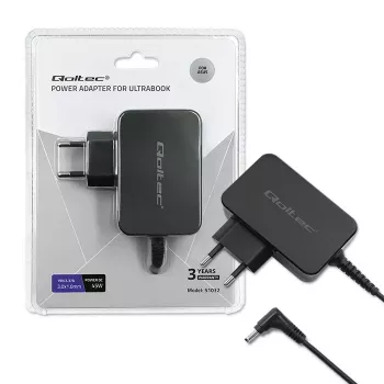 Virtalähde Qoltec 51032 45W sisäkäyttöön musta kannettaviin