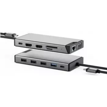 Telakointiasema ALOGIC DUCDDV3V2 12-in-1 Triple Display USB-C Power Deliveryllä ja moniporttiliitettävyydellä