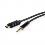 ROLINE sovitin USB-C - stereoplugi - USB-C uros käännettävä stereo mini-plug uros