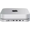 Satechi USB Type-C alumiiniteline ja keskitin Apple Mac mini -laitteelle (hopea)