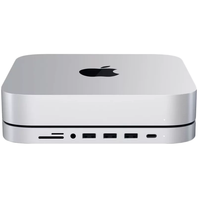 Satechi USB Type-C alumiiniteline ja keskitin Apple Mac mini -laitteelle (hopea)