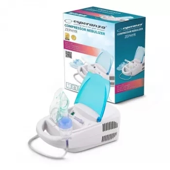 Pöytämallinen mesh-sumutin ESPERANZA ECN002 — 0,4 ml/min sumutus, 10 ml tilavuus, aikuisten ja lasten maski, suukappale, 220 V