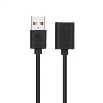 USB-jatkokaapeli AM-AF 1,8 m musta