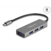 DeLOCK 63173 USB-keskitin Type-C 5000 Mbit/s musta