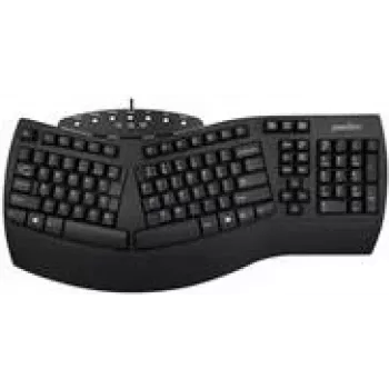 Perixx näppäimistö USB PERIBOARD-512 US musta ergonominen (PERIBOARD-512 US Black)