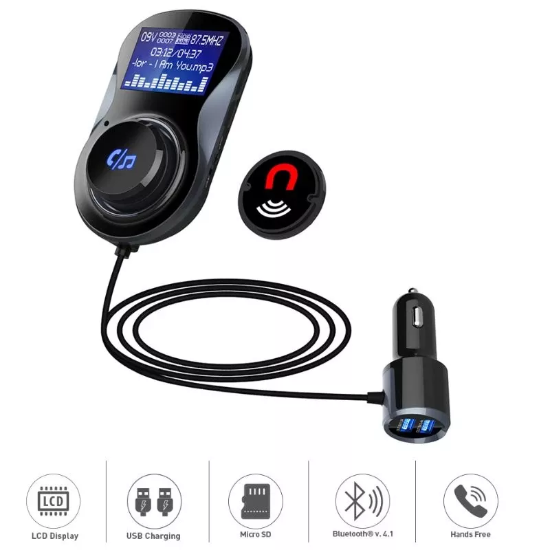 Tellur FMT-B4 Bluetooth FM-lähetin, microSD, musta