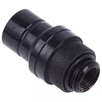 Liitin Alphacool 17440 — messinkinen tietokoneen jäähdytysliitin, musta, 32×86×32 mm