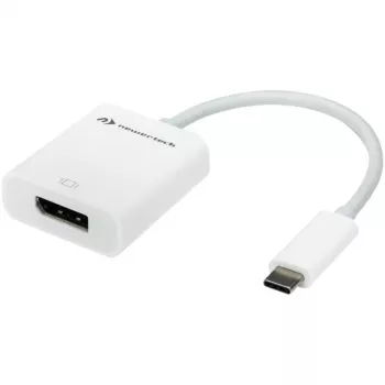 USB-adapteri, USB-C-uros > DisplayPort-naaras (valkoinen, 11 cm)