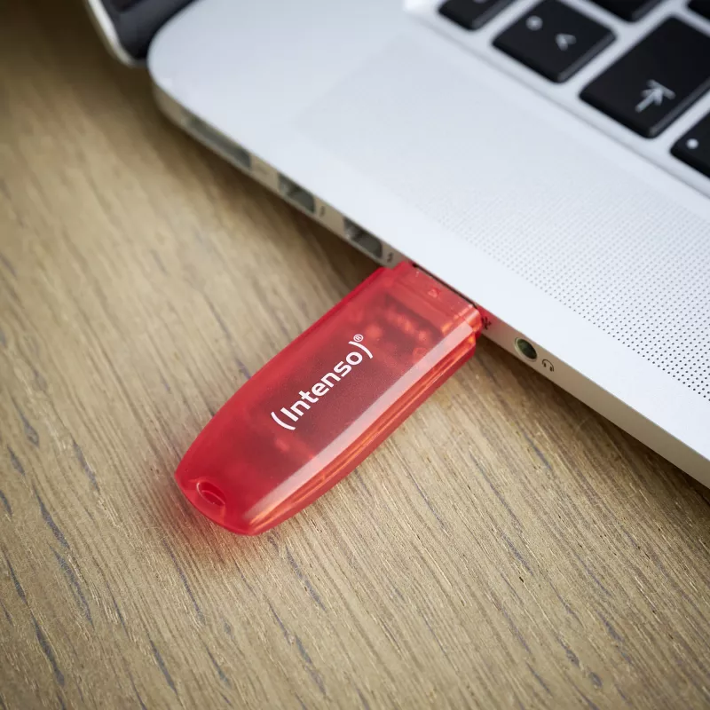 USB-muistitikku Intenso 128 GB USB Type-A 2.0 Punainen Läpinäkyvä