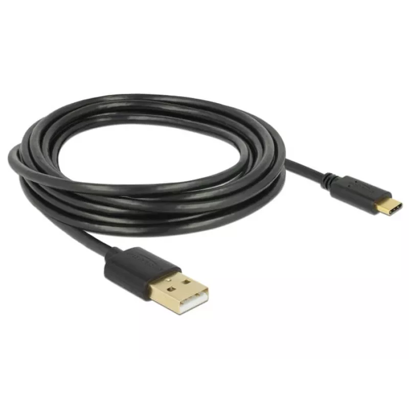 USB-kaapeli DeLOCK 85209 USB 2.0 3 m USB A USB C musta