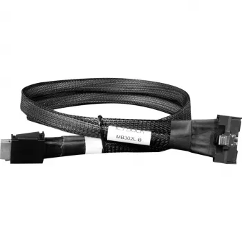 Icy Dock MB302L-B MCIO 8i (SFF-TA-1016) – 2x OCuLink 4i (SFF-8611) -kaapeli, PCIe 4.0, 0,5 m