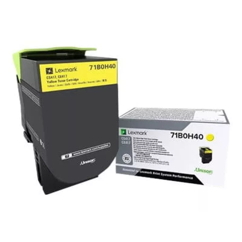 Lexmark 71B0H40 väriainekasetti CS417/CS517/CX417/CX517-laitteille, keltainen, suuri riittoisuus