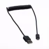 ROLINE USB 2.0 spiraalikaapeli - A - Micro B - ST/ST 1,0 m - suojattu - USB 2.0 Type Micro B - 1 mm - spiraalikaapeli (11.02.8317)