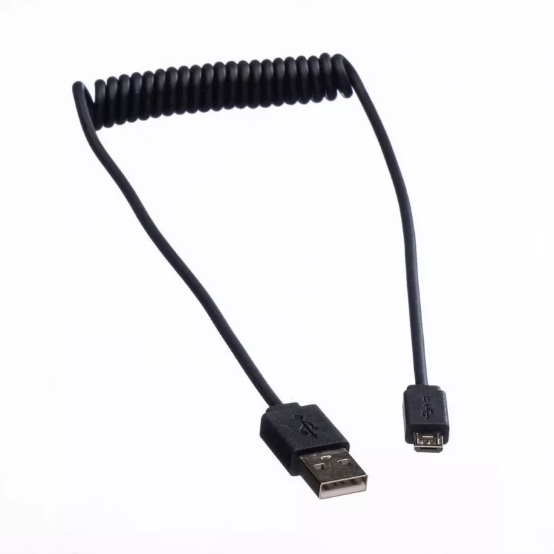 ROLINE USB 2.0 spiraalikaapeli - A - Micro B - ST/ST 1,0 m - suojattu - USB 2.0 Type Micro B - 1 mm - spiraalikaapeli (11.02.8317)