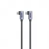 USB-C-kaapeli Unitek C14147ABK01 90°–90° PD 100W 0,5 m, kulmaliitin–kulmaliitin, musta