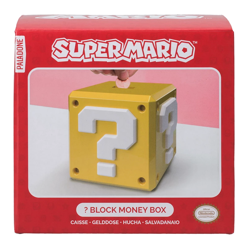 Säästöpossu Paladone Super Mario kysymysmerkki-laatikkomallinen kolikkopankki