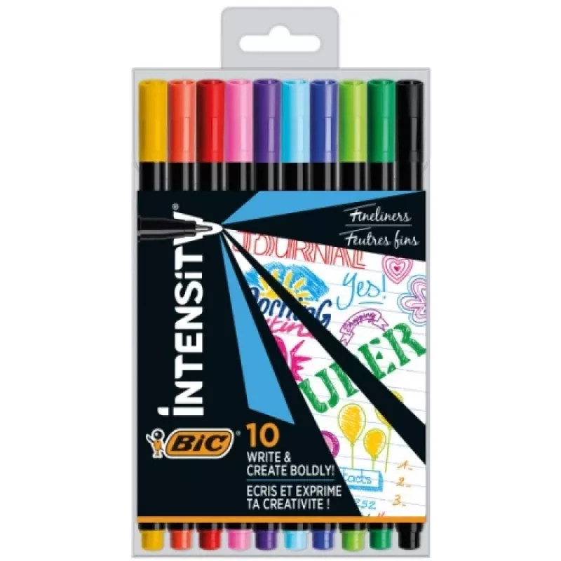 BIC Fineliner INTENSITY FINE BCL monivärinen, 10 värin pakkaus CEL1011727