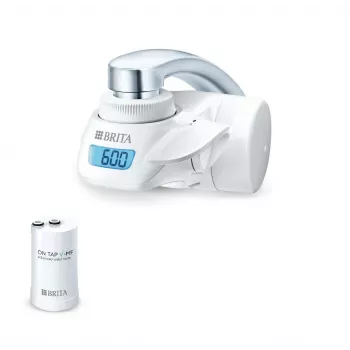Vesihanan vesisuodatin BRITA malli 1.2023.0413, 3 tilaa, 5-vaiheinen patruuna, 600 l kapasiteetti, valkoinen, 5 hanasovitinta
