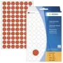 HERMA - pysyvästi kiinnittyvät tarrat - punainen - 13 mm pyöreä 2464 tarraa (32 arkkia x 77) (2232)