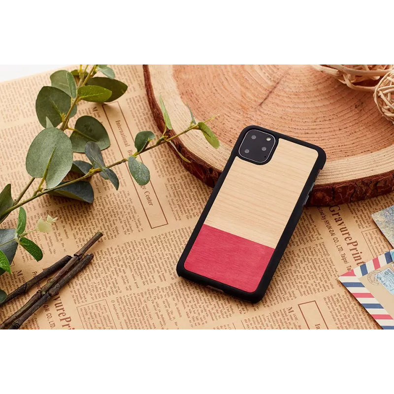 Älypuhelinkotelo man and wood iPhone 11 Pro, musta, Mismatch-design
