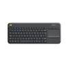 Logitech Wireless Touch Keyboard K400 Plus - näppäimistö - kosketuslevyllä - langaton - 2,4 GHz - Belgia - musta