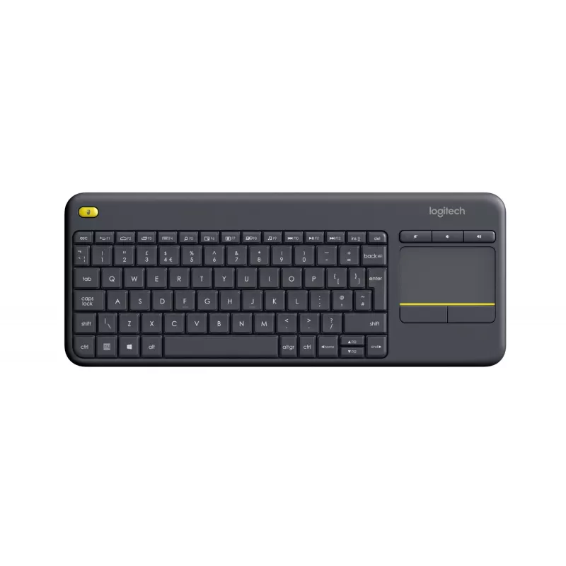 Logitech Wireless Touch Keyboard K400 Plus - näppäimistö - kosketuslevyllä - langaton - 2,4 GHz - Belgia - musta