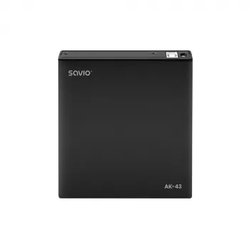 Ulkoinen ohut DVD±RW-asema SAVIO AK-43, USB 2.0, musta, tukee CD-/DVD-lukua/kirjoitusta (24x CD, 8x DVD)