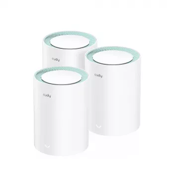 Cudy M1300 3 kpl:n pakkaus Mesh-WLAN-järjestelmä Dualband (2,4 GHz / 5 GHz) Wi-Fi 5 (802.11ac) valkoinen 1 Intern