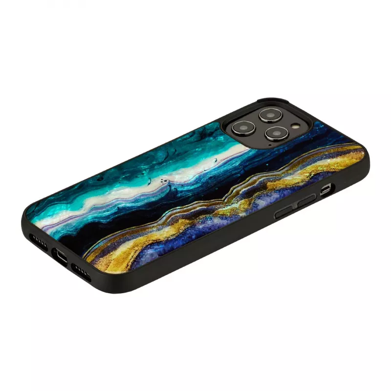 iKins suojakotelo Apple iPhone 12 / 12 Pro — violetti akaattikuvio