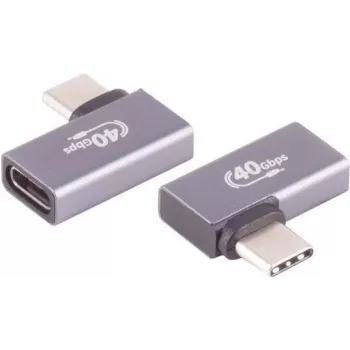 USB-C-adapteri ShiverPeaks 13-60001 90° kulmapistoke (vasen/oikea)