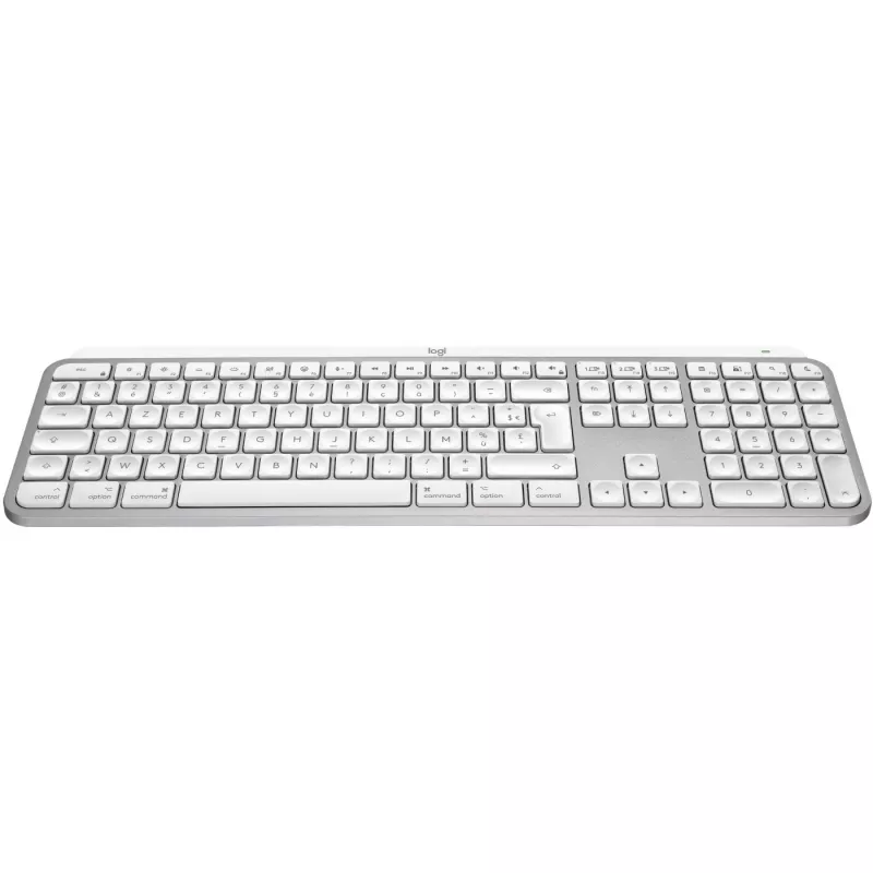 Logitech Master Series MX Keys S Macille - näppäimistö - täysikoko - taustavalaistu - langaton - Bluetooth LE - AZERTY - ranska - vaaleanharmaa (920-011626)