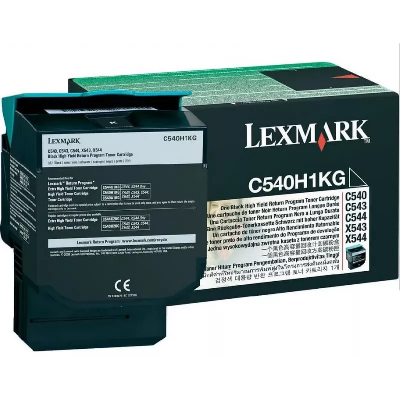 Värikasetti Lexmark HY musta LCCP C540 2500 sivua