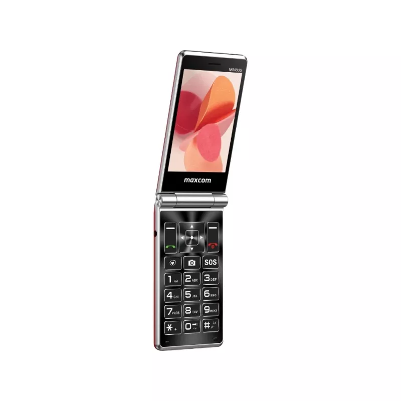 Maxcom MM835L 4G simpukkapuhelin, Dual SIM, 3,5 tuumaa (8,89 cm), USB-C, punainen