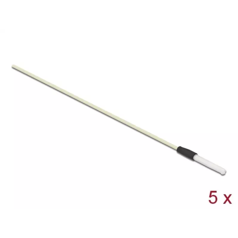Delock 86781 kuituoptiikan puhdistuspuikot, 15 cm, valkoinen, 5 kpl